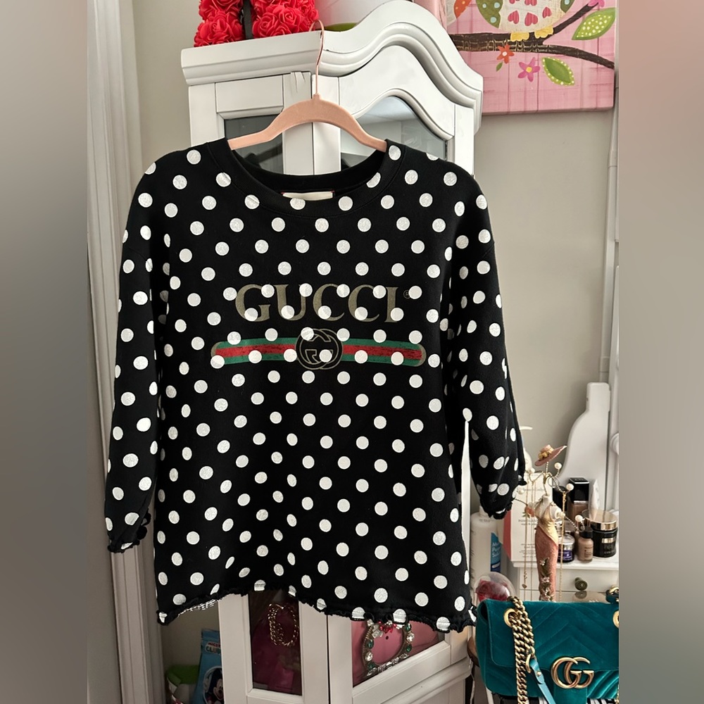 Gucci ruffles sweatshirt XXS in excellent condition